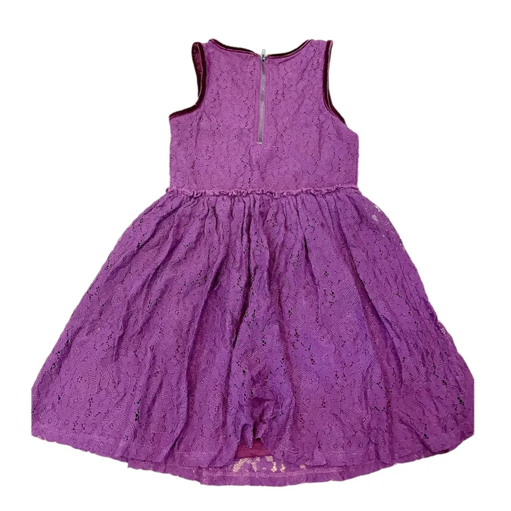 Epic Threads Lace Sleeveless Dress Velvet Accents Girls Size Medium